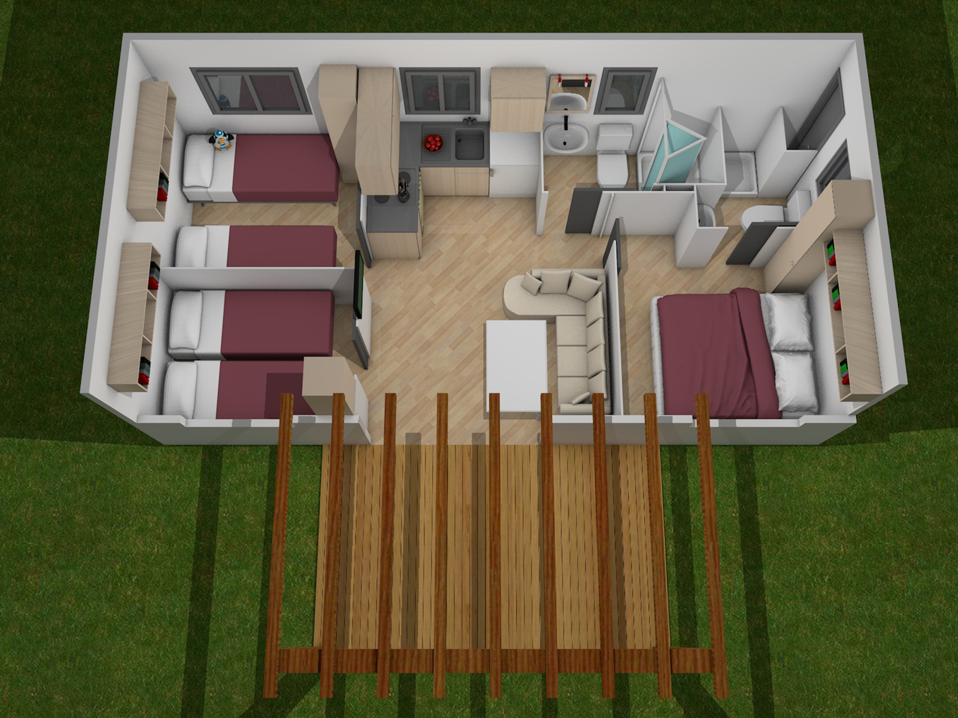 Planimetria Chalet Living del nostro campeggio