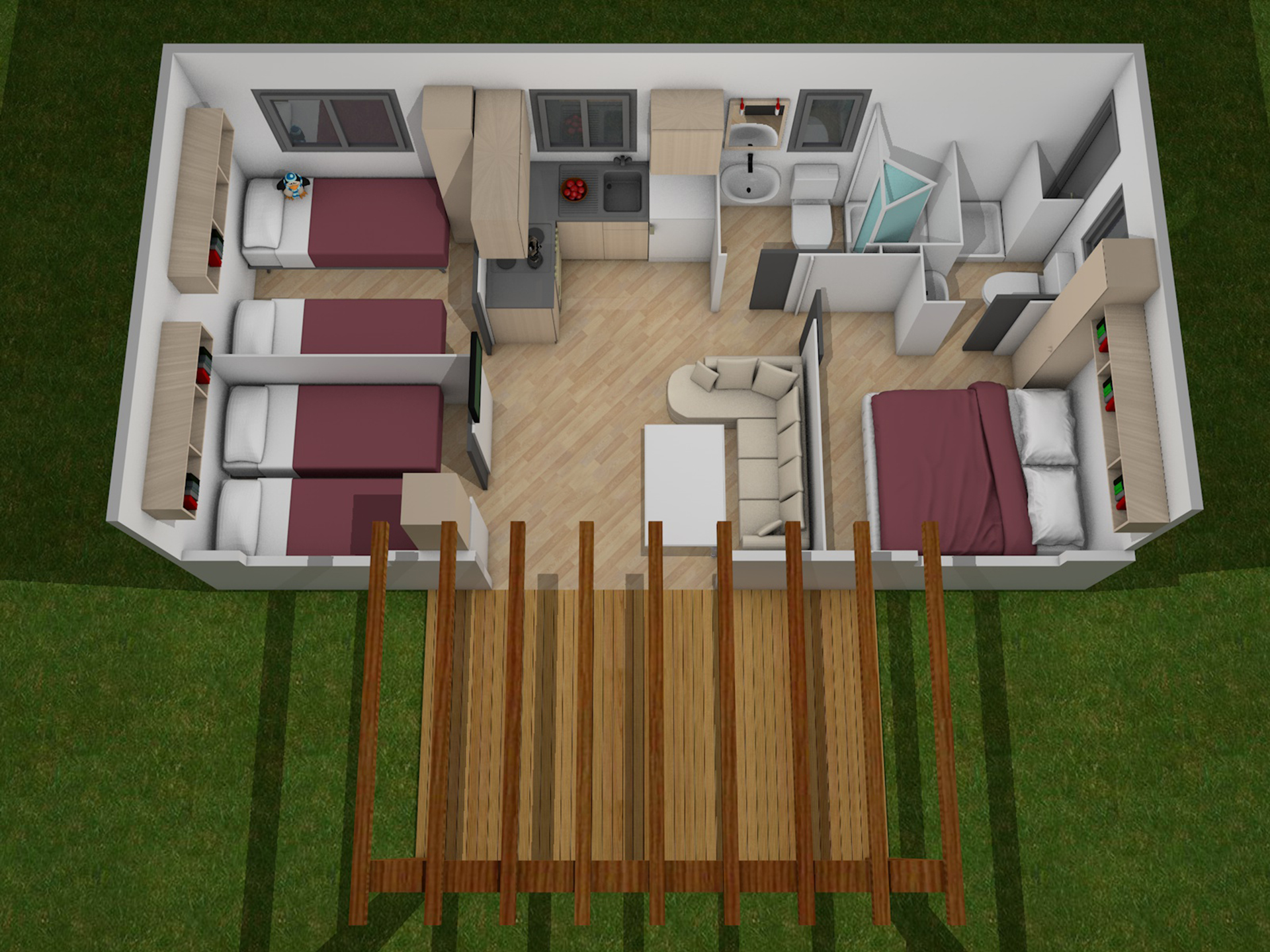 Planimetria Chalet Superior Plus Camping Mario