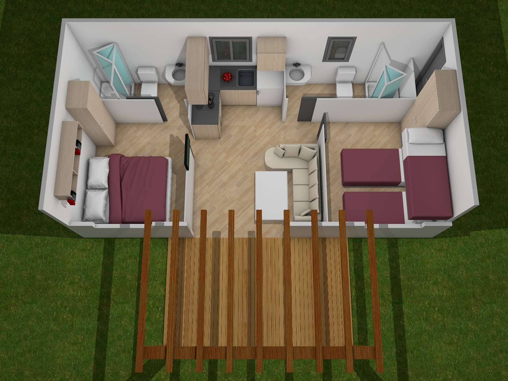 Planimetria Chalet Superior Camping Mario