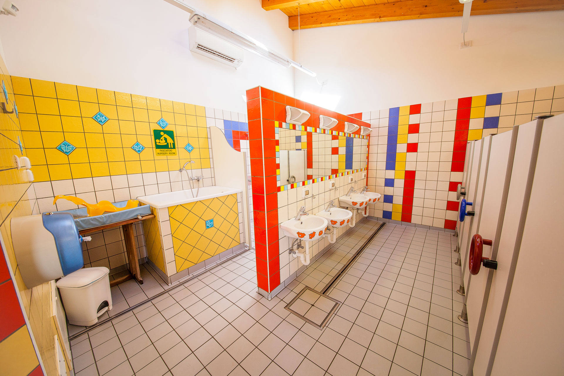 Bagni per i bambini in campeggio