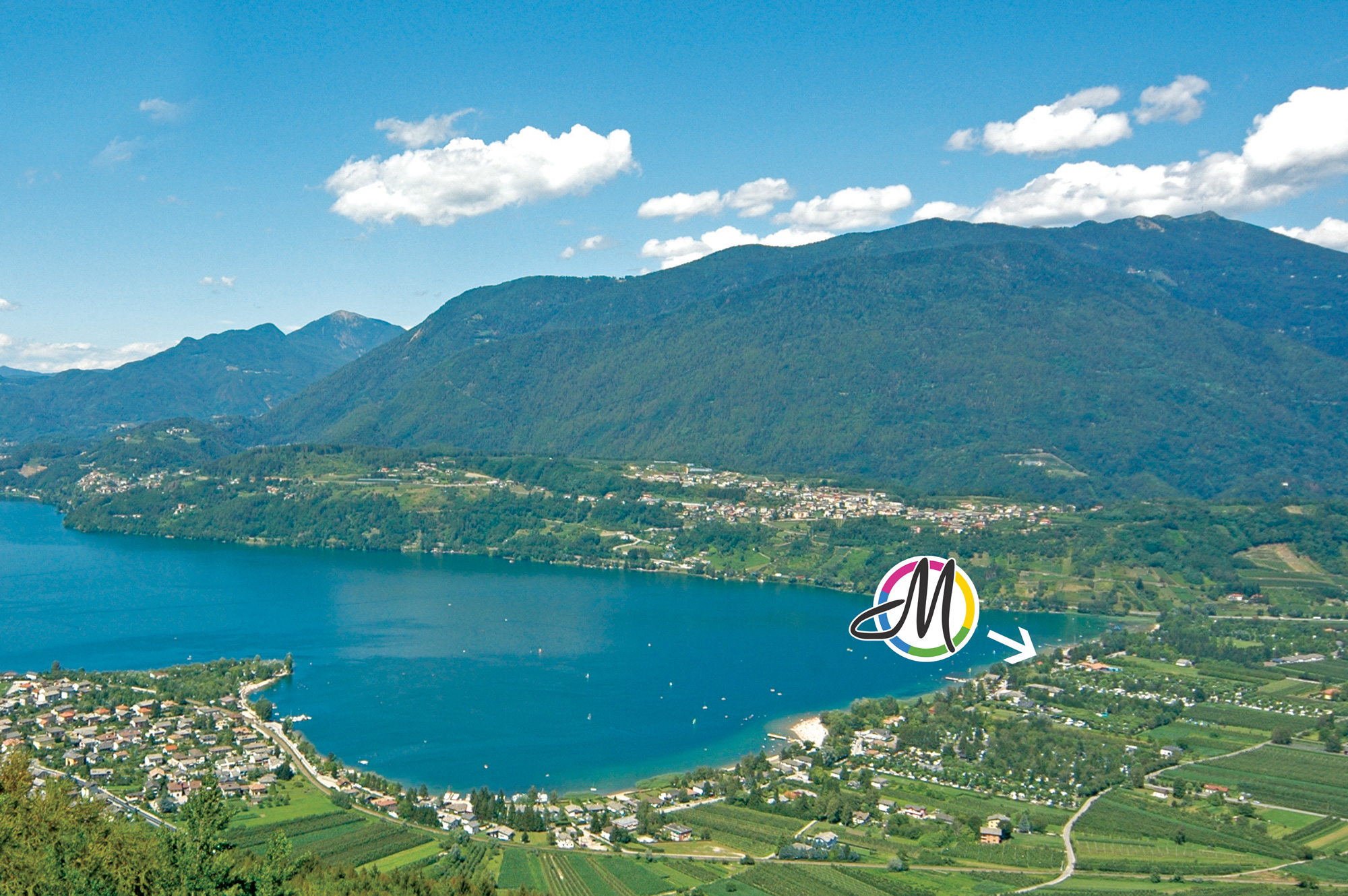 Lago di Caldonazzo e posizione del campeggio