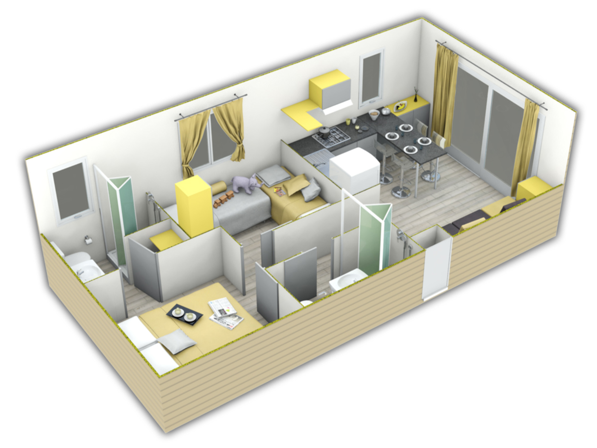 Planimetria Chalet Gold Camping Mario