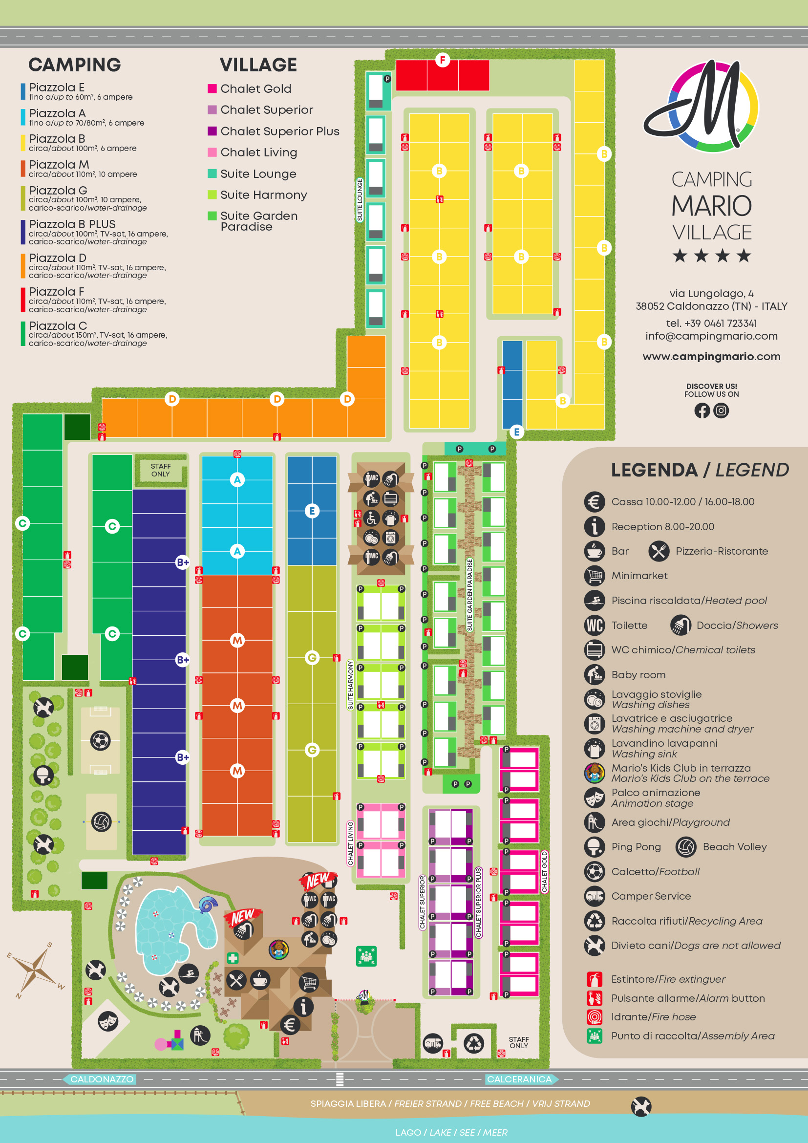 Mappa Camping Mario Village 2026